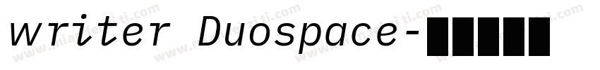 writer Duospace字体转换